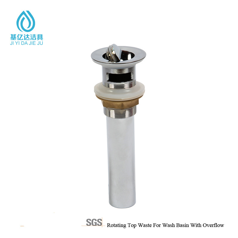 Push Down Pop up Drain for Basin Sink with Overflow