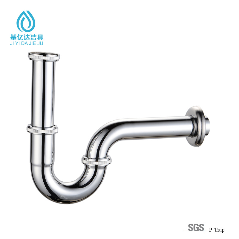 High Quality Brass Chrome Plated P Trap Inlet Tube for Basin