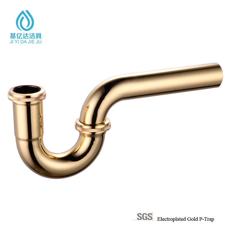 Electroplated Gold Brass P-Trap
