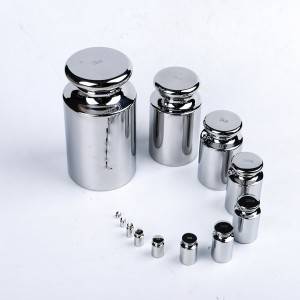 Calibration weights OIML CLASS E1 cylindrical shape, polished stainless steel