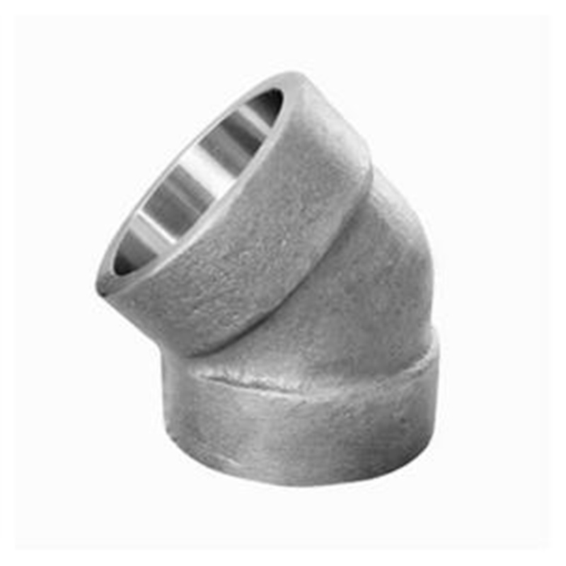 Stainless steel forged 45° socket welded elbow