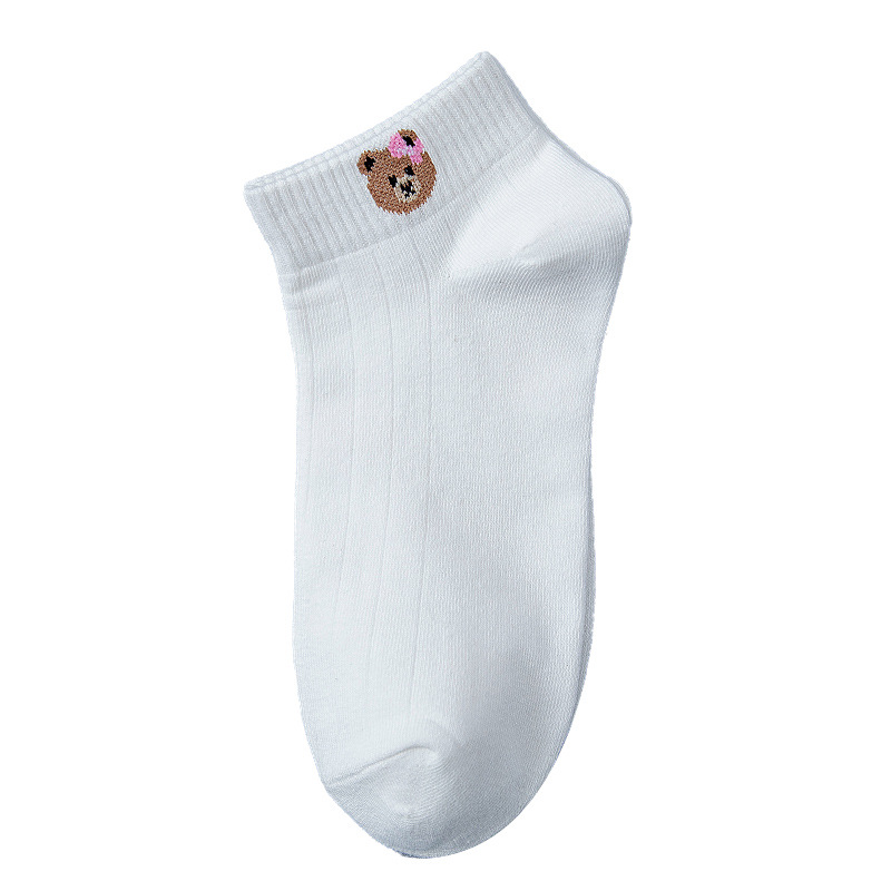 OEM Men In Pantyhose Supplier –  Plain High White Cartoon Cotton Mesh Slip-on Flat Socks For Women – Sifot