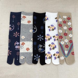 Young long women high great buy spring and autumn cat coral fleece two toes women tube socks