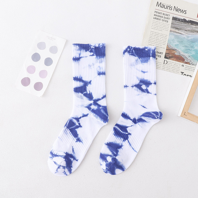 Wholesale Crew Socks Manufacturers –  Tie-dye Colorful High Quality Custom Logo Athletic Unisex Cotton Sports Socks – Sifot