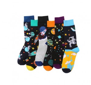 Sifot Spaceman men’s middle tube cotton European and American personality trend socks wholesale