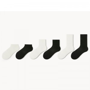 Sifot Wholesale Winter High Quality Cotton Knitted Crew Socks Solid White Black Plain Fluffy Tube Socks for Women