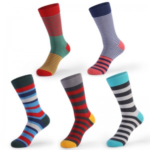 Sifot Wholesale Cotton Knitted Basketball Compression Sports Socks Athletic Colorful Stripes Tube Socks for Men