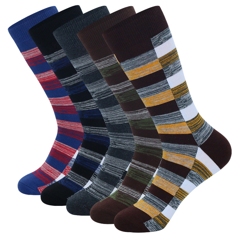 Sifot Manufacturer Winter Fluffy Cotton Compression Tube Socks Thick Colored Plaid Knitting Long Socks for Men Featured Image