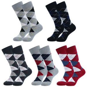 Sifot Plus Size Warm Compression Cotton Knitted Socks Colored Designer Pattern Tube Custom Men Socks for Winter