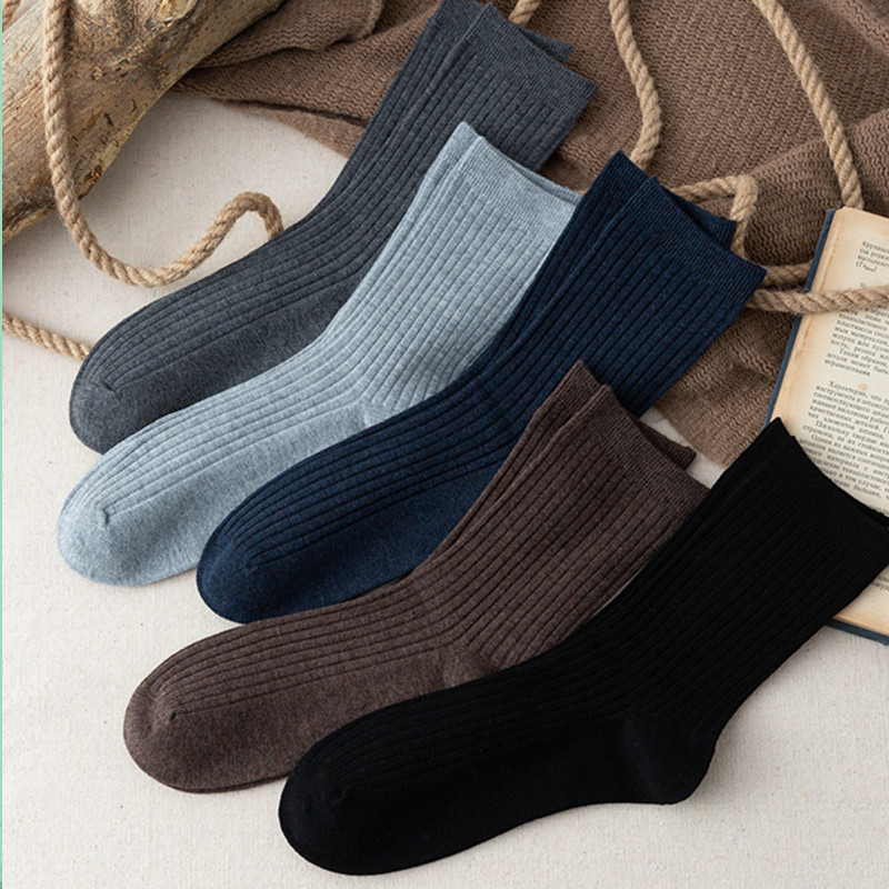 Sifot Wholesale Autumn Winter Custom Thick Classic Men Cotton Business Dress Socks Featured Image