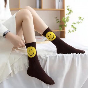 Autumn And Winter Feather Gauze Stockings Children Big C Cotton Letters Lovers Thickened Stockings Women Socks