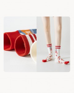 Sifot Wholesale Trendy Custom Cotton Jacquard Knit Designer Sports Tube Socks Patterned Printed Art Socks Unisex
