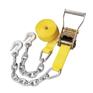2”Wide Handle Ratchet Tie Down Straps With Chain Hook
