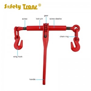Wholesale Discount Us Type G80 Red Painted Rigging Hardware Die Forging Steel Lever Type Cargo Lashing Ratchet Type Red Accessory Load Binder