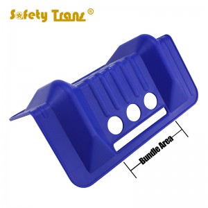 24cm L-type tie down Plastic Corner Protector for Cargo Loads Six Holes Blue Mould Edge Protecto