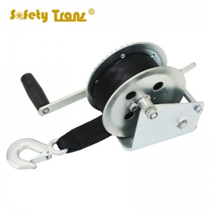 600lbs to 3000lbs Portable Manual Gear hand winch for boat or trail Vehicle lifting with webbing or Wire rope
