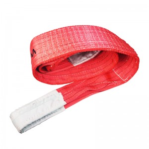 100% polyester 1 to 10 ton Double eye lift belt flat webbing sling