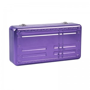 Rectangular Hinged Tin Box with Lock and Plastic Fitting ER2067A for Skin Care