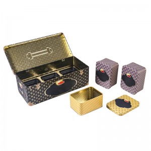 Rectangular tin box kit ER1374B-01 for tea