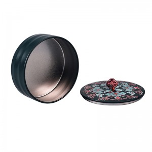 Round-Shaped Tin Box OD0919A-01 for Loose Powder Puff