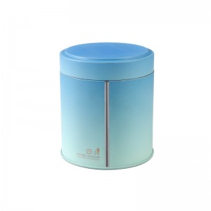Round tin can OS1007A for tea