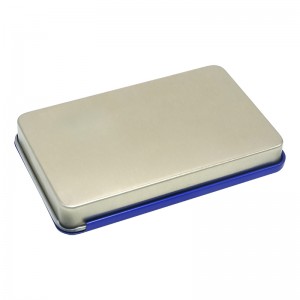 Square tin box ED2077A-01 with slide lid for health care products