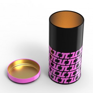 Round Metal Tin Box for Cosmetic Products Packaging