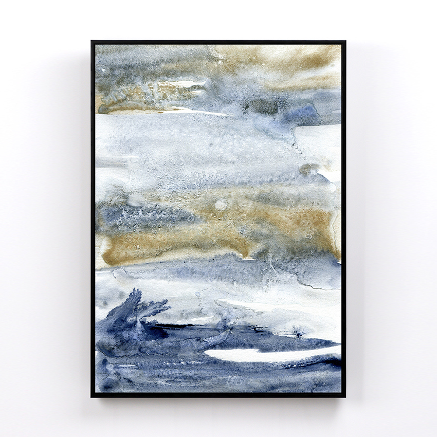 Framed Canvas Abstract Watercolor Wall Art Set