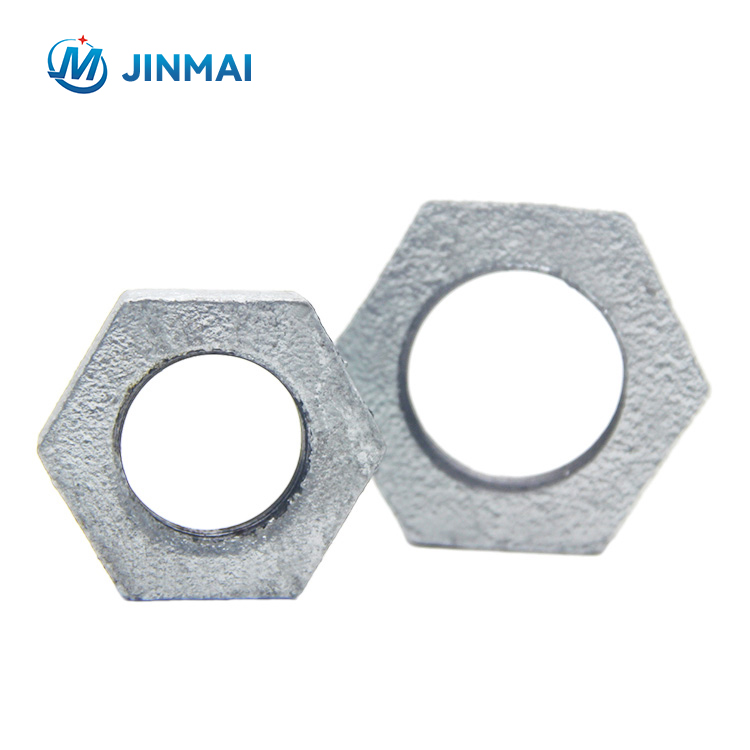 Best Quality Malleable Iron Pipe Fittings Fingerboard Locknuts Used for diy industrial shelves