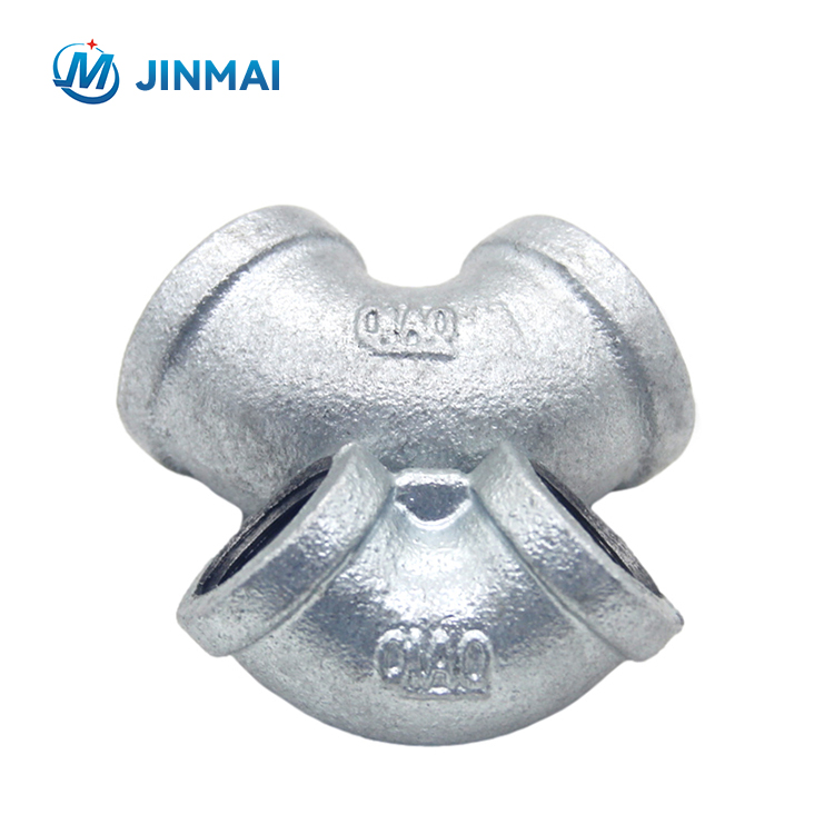 Casting iron elbow malleable iron 3/4” NPT threaded galvanized elbow for plumbing materials