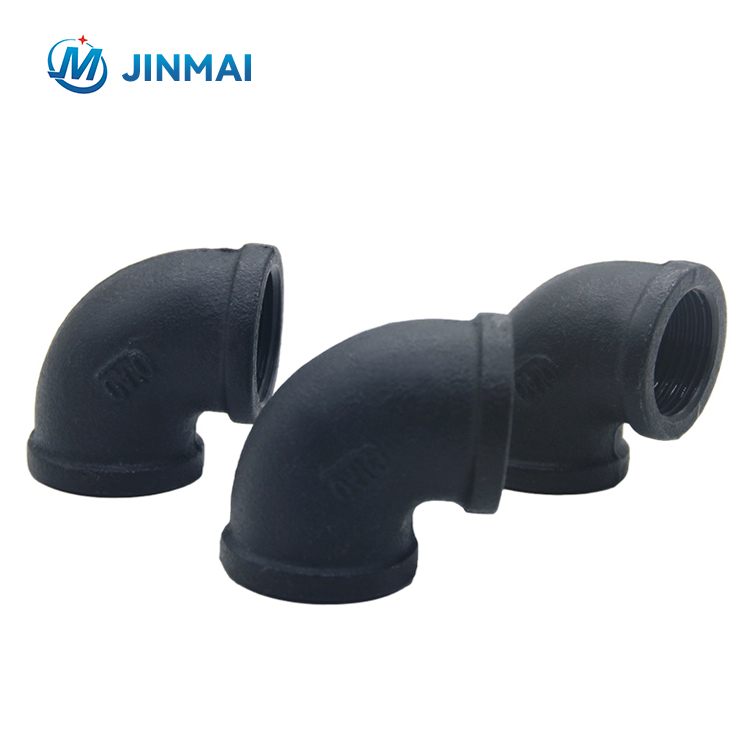 Casting iron elbow malleable iron 1” NPT threaded galvanized elbow for plumbing materials