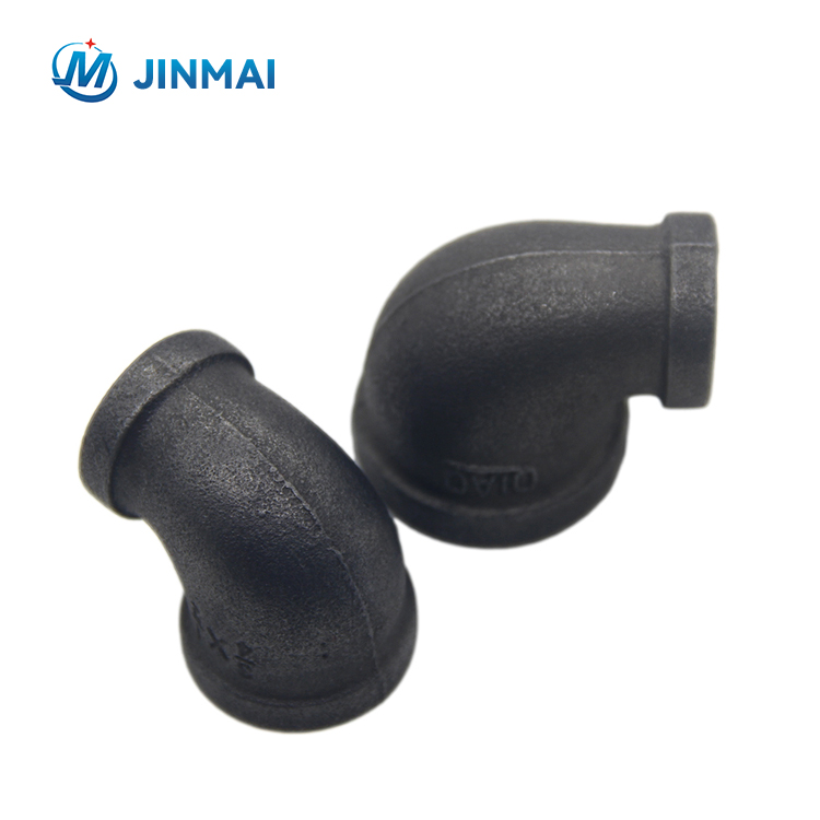 Professional manufacture galvanized malleable iron black reducing elbow pipe fitting for electric power construction