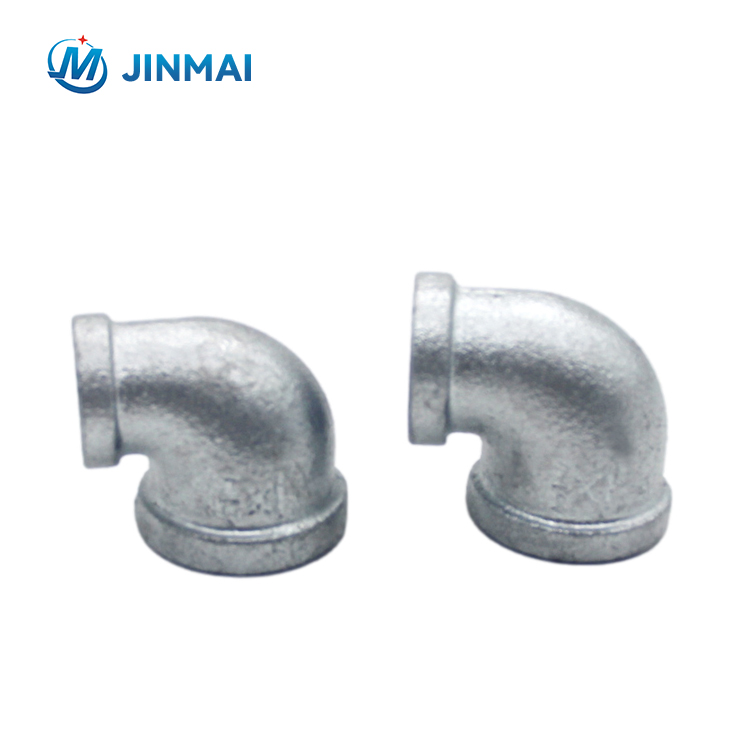 Galvanized Malleable Iron Pipe Fittings Reducing Reducer Elbow 90 Degree Cast Iron GI Pipe Fittings Plumbing Materials