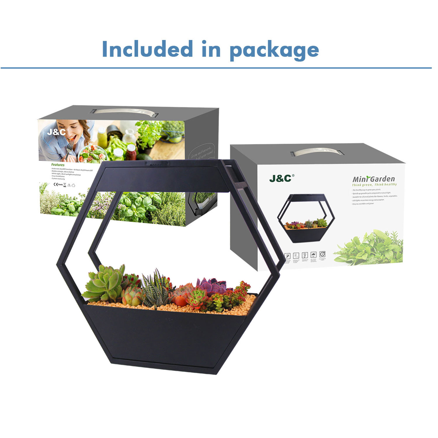 MG304 Kitchen Herb Garden  Indoor Greenhouse with Lights  Hanging Lights with Plants