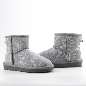 Best quality Grey Sheepskin Boots - Women Fashion Ankle Genuine Leather Sheepskin Boots – JNP