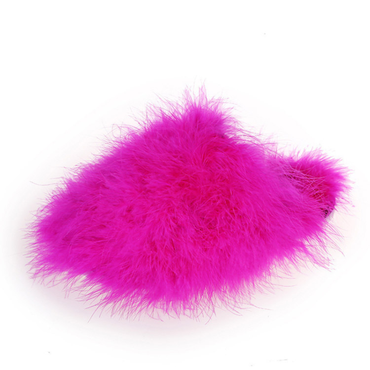 Pink Fur Slippers Real Fur Slippers Fluffy Slippers Winter 