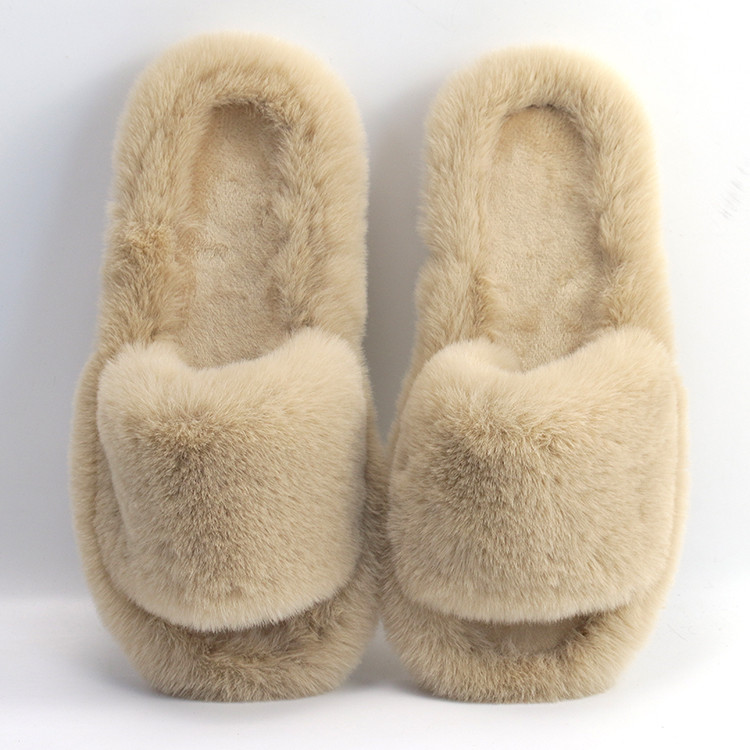 Women's Pink Fluffy Sheep Fur Furry Slippers Custom Logo Mongolian Fur  Fashion Slides