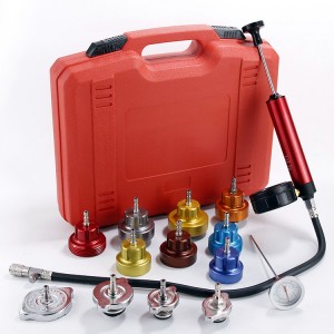14pc Radiator Water Pump Pressure Leak Tester Detector Cooling System Test Tool Kit