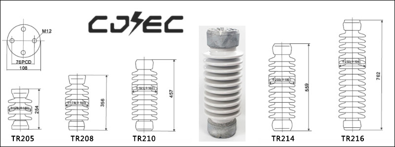 ANSI TR Series High Voltage Outdoor Station Post Ceramic Insulator