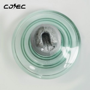 Factory wholesale High Tension Toughened Glass Insulator - High Voltage 40kn Disc Suspension Toughened Glass Insulator U40B Jade green – Johnson