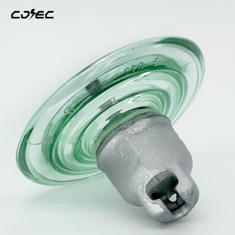 Wholesale Price 40kn Good Quality Ice Standard U40b High Voltage Tempered Glass Insulator Green and White