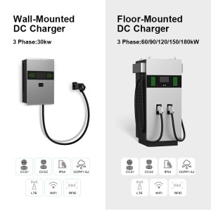 level 3 150 kW dc fast CCS quick charge electric car charger for ev