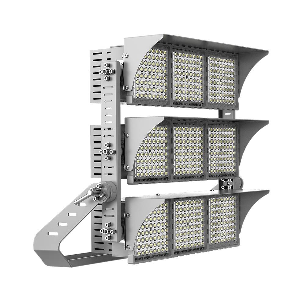 Professional Football Basketball Soccer Stadium Sport Court High Mast Dialux Lighting Study 160lm/W 1800W Outdoor LED Flood Light 5years Warranty Featured Image