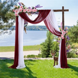 Outdoor wedding background decoration cloth curtain veil wedding supplies