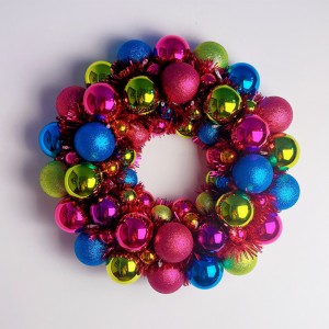 Color ball models Christmas wreath Christmas decorations holiday front door hanging ring