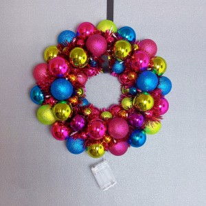 Color ball models Christmas wreath Christmas decorations holiday front door hanging ring