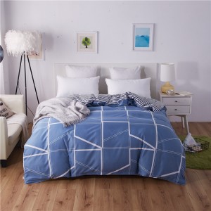 Three-piece brushed aloe quilt cover
