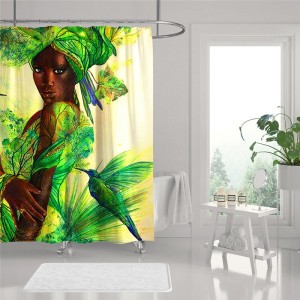 3D Curtain Waterproof Digital Polyester Shower Curtain