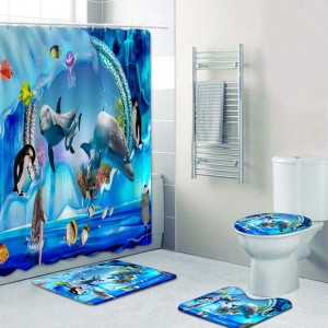 Quots for China Custom Hot Sale Water Proof Print Bath Shower Curtain