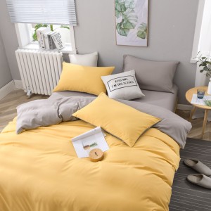 European style simple solid color bedding set of four